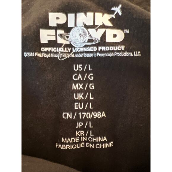 Pink Floyd Women’s Scoop Neck Triangle Triad‎ Sleeveless Tank Top Size L Black - Picture 4 of 4